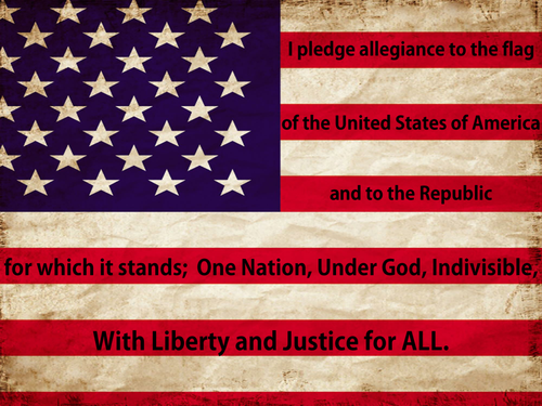 Pledge of Allegiance/United States Flag FREEBIE! Projectable/Printable