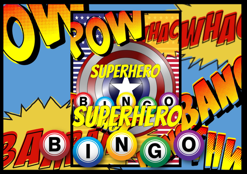 Superhero Bingo Game