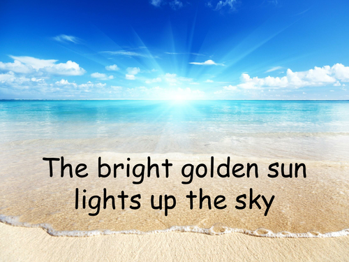 Holiday/beach/seaside sensory poem powerpoint
