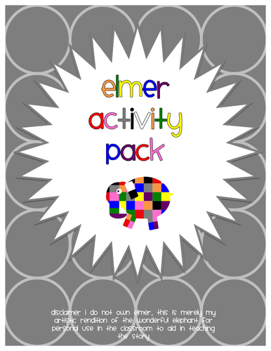 Elmer the Elephant Display and Activity Pack