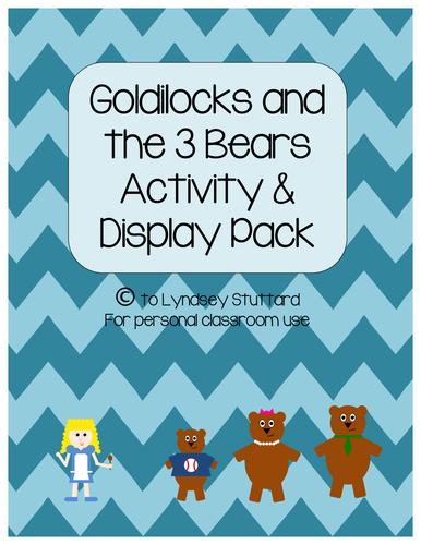 Goldilocks and the 3 Bears Display and Activity Pack