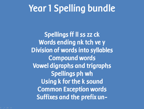 Year 1 SPaG: Spelling bumper pack