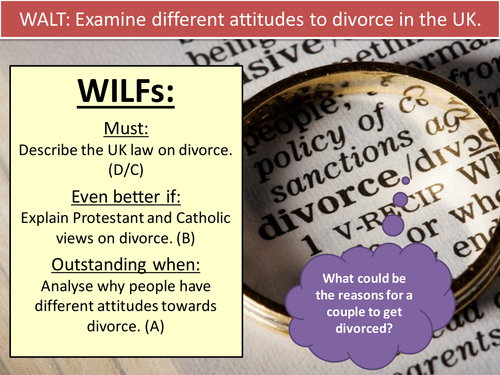 Attitudes to divorce in the UK