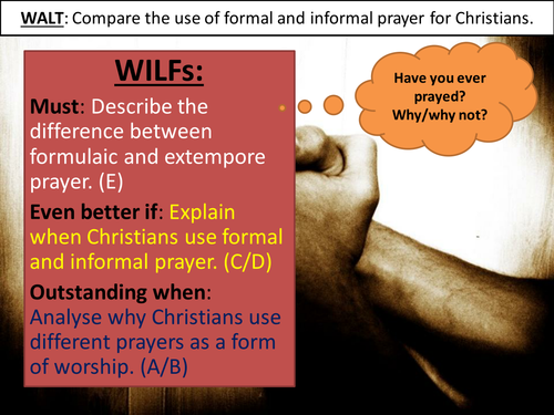 Formulaic and Extempore prayers in Christianity