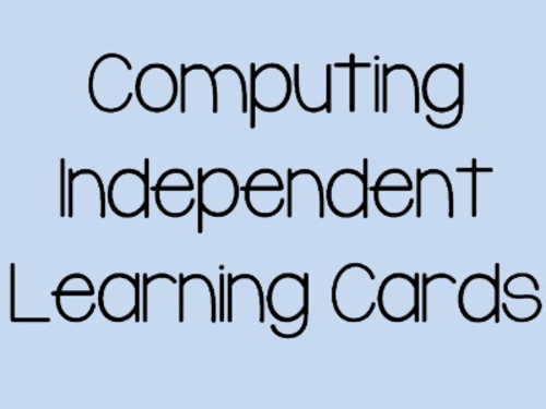 Independent Learning Cards Pack