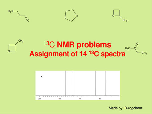Chemistry: Assignment of 13C-NMR spectra to structural isomers