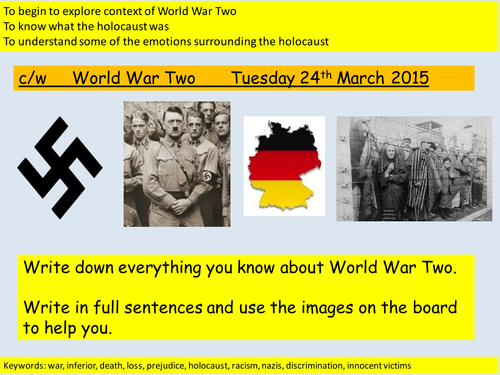 Introduction to the holocaust poetry and context lesson