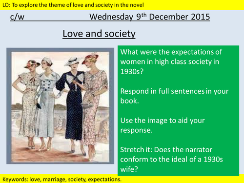 REBECCA-Daphne Du Maurier- The theme of love and society- AQA LIT LOVE THROUGH THE AGES