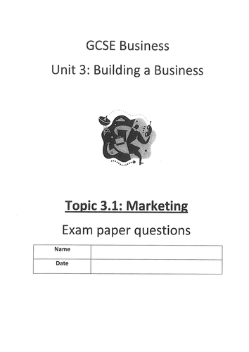 Edexcel GCSE (2009) Unit 3 end of topic test 3.1 Marketing