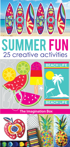Summer Art Activity Pack: 25 colouring templates