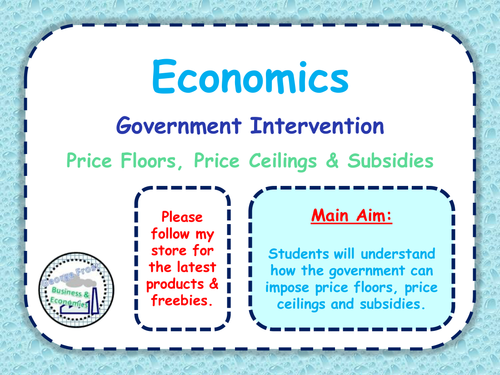 Government Intervention - Price Floors, Price Ceilings, Subsidies & Government Failure - Economics