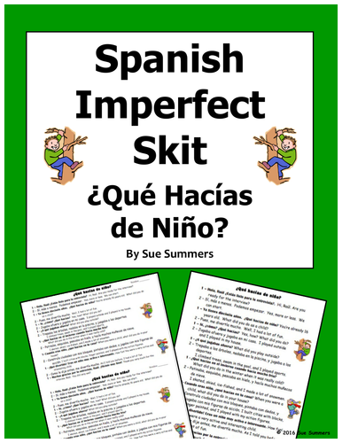 Spanish Imperfect Skit / Speaking Activity ¿Qué Hacías de Niño?