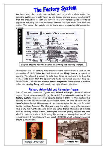 Arkwright and the Factory system