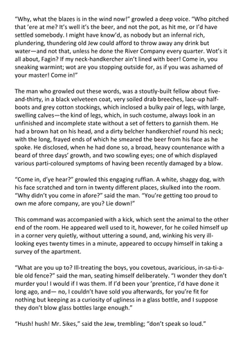 OLIVER TWIST and DICKENSIAN LONDON KS3 Year 6 Year 7