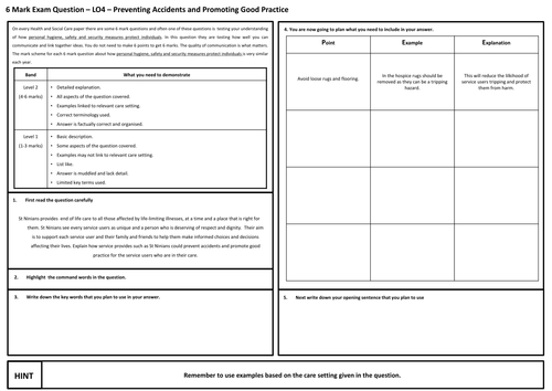 Preventing Accidents & Promoting Good Practice - OCR Cambridge Nationals Health and Social Care RO21