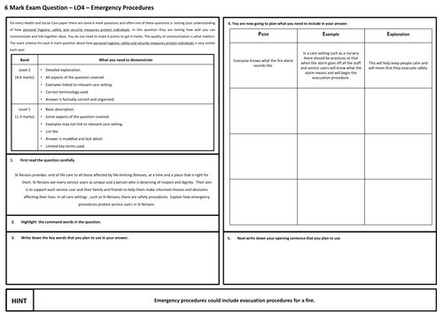 Emergency Procedures- OCR Cambridge Nationals Health and Social Care RO21