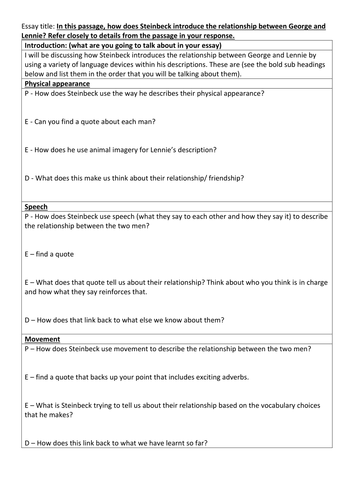"Of Mice and Men" KS3  English Fiction John Steinbeck