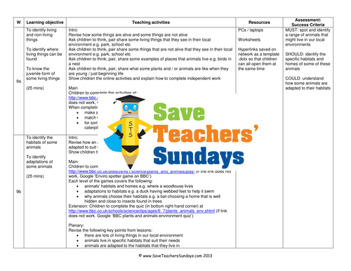 Online Activities in Their Local Environment KS1 Lesson Plan, Hyperlink Activities and Worksheet