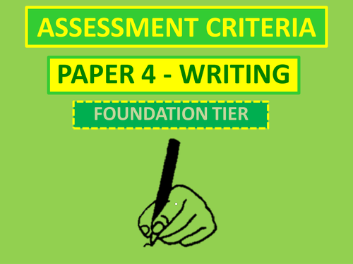AQA GCSE French Writing Assessment criteria (2016)(New)