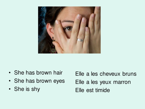 Describing hair and eyes