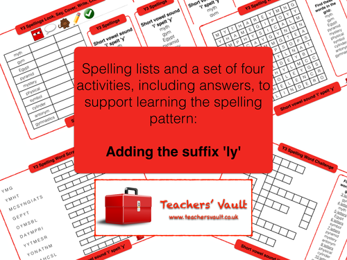 Suffix -ly spelling activities