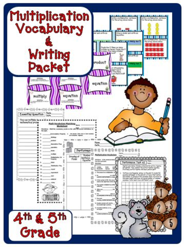 Multiplication Vocabulary Packet