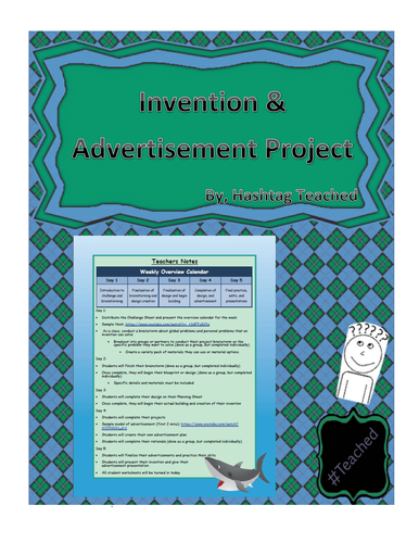 (Shark Tank Inspired) Invention and Advertisement Creation Challenge Project