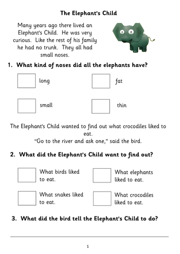 Five more fiction reading comprehension booklets for KS1 (based on