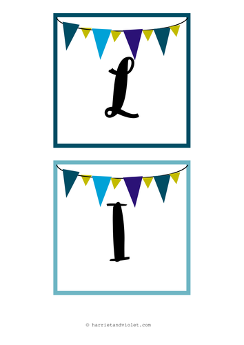 Classroom Display Titles - Instant Whole Class Display (literacy, welcome etc) Bunting Style
