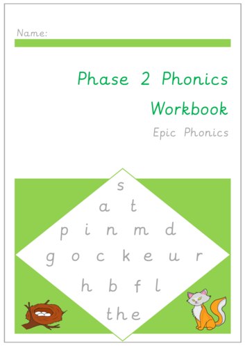 Phonics Phase 2 Letters and Sounds Workbook Worksheets EYFS