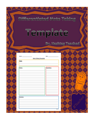 Differentiated Note Taking Template