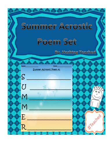 Differentiated Summer Acrostic Poem Activity Set