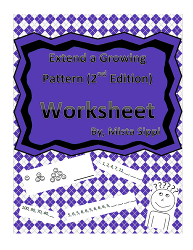 Extend a Growing Pattern Printable Worksheet (2nd Edition)