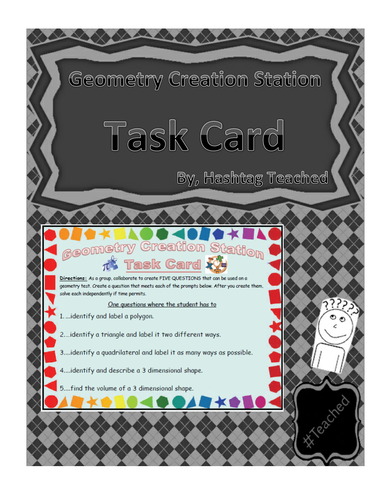 Geometry Creation Station Task Card