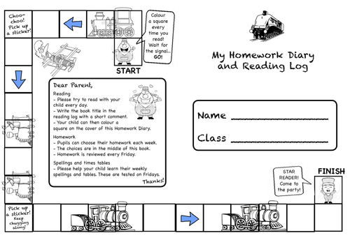 Reading log covers, inners & certificates - colour your 'reading journey' game - with various themes