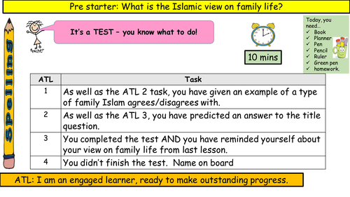 NEW 9-1 GCSE:  What is the Islamic view on family life ?