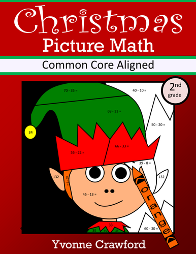 Christmas Color by Number (second grade) Color by Addition and Subtraction