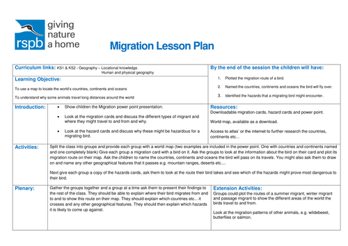 Bird Migration Lesson - Bilingual - Welsh