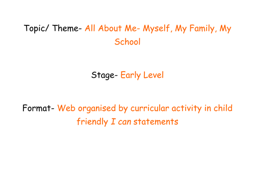 All About Me Topic Planner- Starting School, New Infant Class