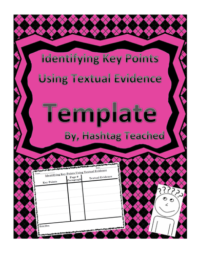 Identifying Key Points and Drawing Conclusions Using Textual Evidence Template