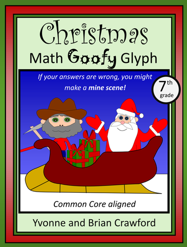 Christmas Math Goofy Glyph (7th Grade Common Core)