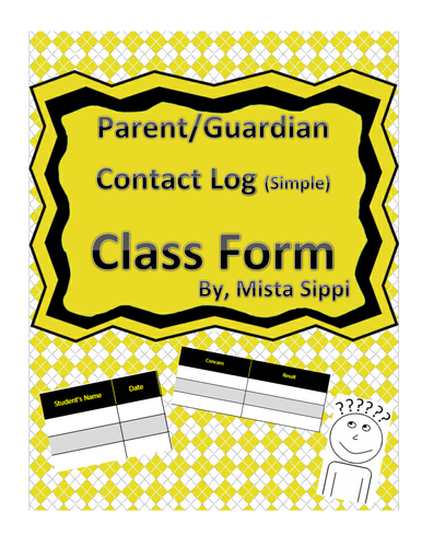 Parent/Guardian Contact Log (Simple)