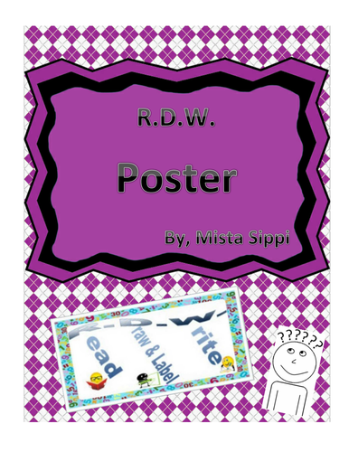 RDW Poster for Eureka/EngageNY (Read, Draw and Label, Write)