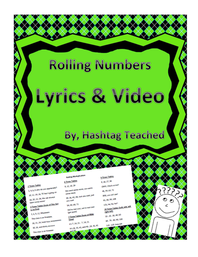 Rolling Numbers 2s - 12s Multiplication Chant Lyrics