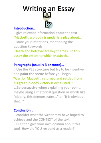 How to use PEE (differentiated) Macbeth used as an example
