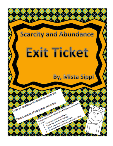Scarcity and Abundance Exit Ticket Assessment