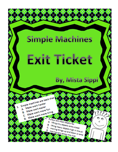 Simple Machines Exit Ticket Assessment