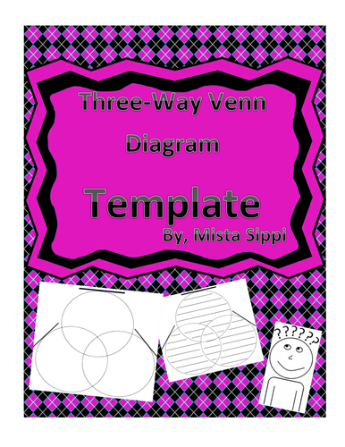 Three-Way Venn Diagram Graphic Organizer Template (Differentiated)