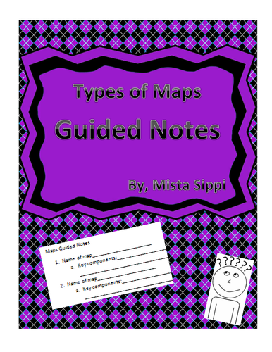 Types of Maps Guided Notes Printable