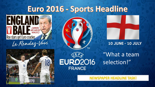 Euro 2016 Reflection - Newspaper Writing Lesson
